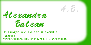 alexandra balean business card